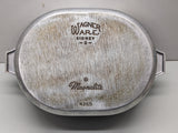 Vintage WagnerWare Sidney -0- Magnalite 8 quart Oval Roaster 4265 and cast trivet