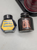 Morriset Banker's Dual Inkwell w Pens and ink c1940 Made in USA