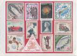 Mounted Collection of 12 Unused Postage Stamps From Monaco F*S