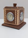 Weather Station Rotating Cube with Barometer, Thermometer, Hygrometer, Clock F*S