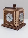 Weather Station Rotating Cube with Barometer, Thermometer, Hygrometer, Clock F*S