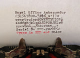 Royal Office Ambassador Mechanical typewriter F*S