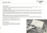 Hermes 2000 Manual Portable Typewriter owner's and user's manual PDF format