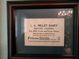 Meyer-Blanke Co. Stoneware Crock from L A Millet Dairy - 1 Qt c1923