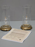 Wolfard 9in Classic Handblown Floating Ball Glass Oil Lamp & turned brass trivet F*S