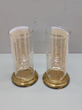 Wolfard 9in Classic Handblown Floating Ball Glass Oil Lamp & turned brass trivet F*S