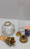 Aladdin Mantle Shelf lamp with '20s diamond square glass bowl F*S
