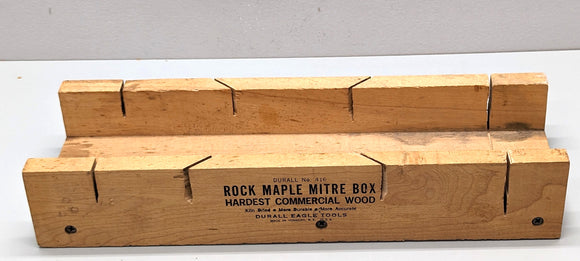 Durall Rock Maple Miter Box No. 416, c 1960  F*S