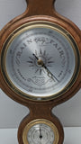 English Georgian Banjo Wheel Barometer/Thermometer/Hygrometer - AIRGUIDE