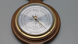 English Georgian Banjo Wheel Barometer/Thermometer/Hygrometer - AIRGUIDE