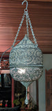 Moorish Islamic two piece, pierced copper 'Mosque' lantern c1900