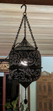 Moorish Islamic two piece, pierced copper 'Mosque' lantern c1900