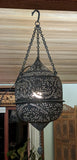 Moorish Islamic two piece, pierced copper 'Mosque' lantern c1900