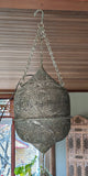 Moorish Islamic two piece, pierced copper 'Mosque' lantern c1900
