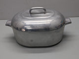 Vintage WagnerWare Sidney -0- Magnalite 8 quart Oval Roaster 4265 and cast trivet