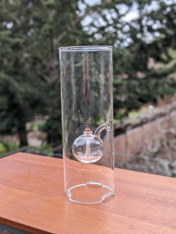 Wolfard 15in Classic Handblown Floating Ball Glass Oil Lamp F*S