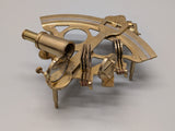 Nautical Brass Sextant Navigation Working Functional 5" telescope (Brass Finish)