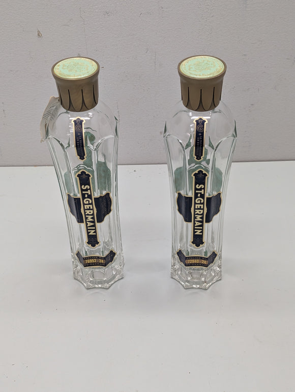 St. Germain Bottle 375mL w/Original caps & a Spritz recipe tag, pair of 2