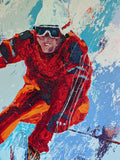 Mark King "Down Hill Skier" Hand Signed & Numbered Serigraph 47'' x 31-1/2"
