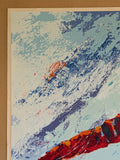 Mark King "Down Hill Skier" Hand Signed & Numbered Serigraph 47'' x 31-1/2"