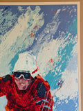 Mark King "Down Hill Skier" Hand Signed & Numbered Serigraph 47'' x 31-1/2"