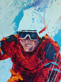 Mark King "Down Hill Skier" Hand Signed & Numbered Serigraph 47'' x 31-1/2"