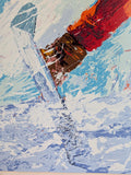 Mark King "Down Hill Skier" Hand Signed & Numbered Serigraph 47'' x 31-1/2"