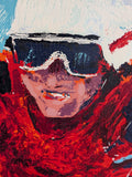 Mark King "Down Hill Skier" Hand Signed & Numbered Serigraph 47'' x 31-1/2"
