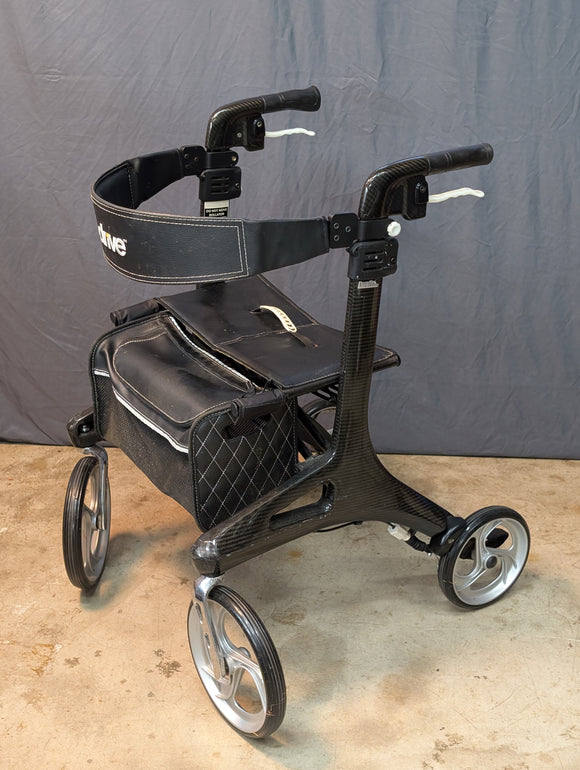 Nitro Elite Black CF Carbon Fiber Walker Rollator RTL10266CF Drive Medical
