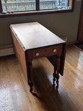 Walnut Drop Leaf Gate Leg Table c~1900 from New Orleans Creole Cottage 0
