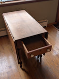 Walnut Drop Leaf Gate Leg Table c~1900 from New Orleans Creole Cottage 0