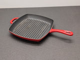 Lodge 10-Inch Colored Enamel Cast Iron Grill Gradated Red - ECSGP43