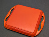 Le Creuset Enameled Cast Iron Square Grill Carre 24cm 9.5 in orange