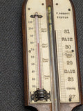 P. Courti Mahogany Stick Barometer, Mid-19th Century Made in Exeter, England