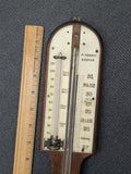 P. Courti Mahogany Stick Barometer, Mid-19th Century Made in Exeter, England