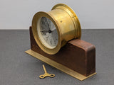 Seth Thomas Helmsman Ship's Clock E537-001 Mounted Wood Base SERVICED