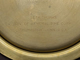 Seth Thomas Helmsman Ship's Clock E537-001 Mounted Wood Base SERVICED