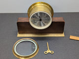 Seth Thomas Helmsman Ship's Clock E537-001 Mounted Wood Base SERVICED
