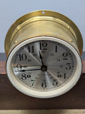 Seth Thomas Helmsman Ship's Clock E537-001 Mounted Wood Base SERVICED