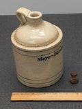 Meyer-Blanke Co. Stoneware Crock from L A Millet Dairy - 1 Qt c1923