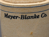 Meyer-Blanke Co. Stoneware Crock from L A Millet Dairy - 1 Qt c1923
