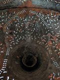 Moorish Islamic two piece, pierced copper 'Mosque' lantern c1900
