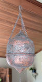 Moorish Islamic two piece, pierced copper 'Mosque' lantern c1900