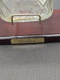 Seagrams Crown Royal 1.75L Decanter (empty) on Mahogany Tilt Pour Stand