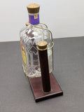 Seagrams Crown Royal 1.75L Decanter (empty) on Mahogany Tilt Pour Stand