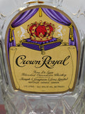 Seagrams Crown Royal 1.75L Decanter (empty) on Mahogany Tilt Pour Stand