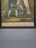 Antique 1835 Framed Lithograph "The Prodigal Son Returned to His Father" DW Kellogg & Co (Copy)