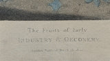 1800 Engraving by W. Ward after George Morland "The Fruits of Early Industry and Oeconomy"