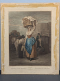 1799 Wheatley Engraving of "Strawberries, Scarlet Strawberries" from "Cries of London"