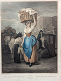 1799 Wheatley Engraving of "Strawberries, Scarlet Strawberries" from "Cries of London"
